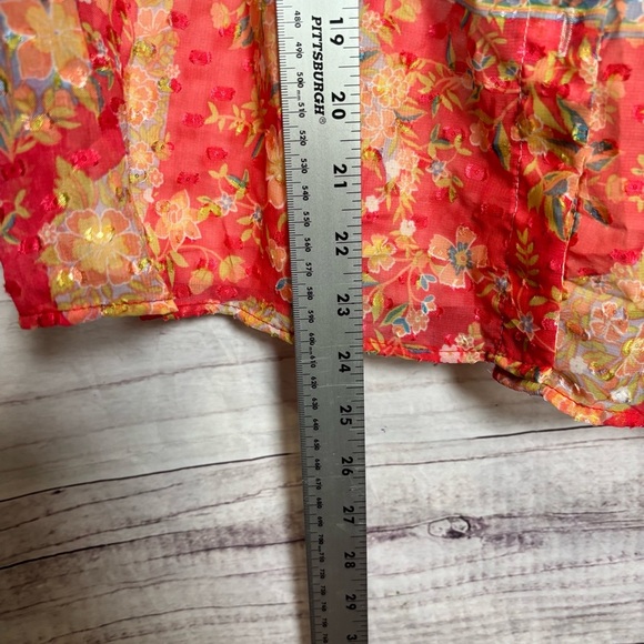 Fig and Flower Multicolor Floral Blouse Tunic Bohemian Small - Picture 3 of 6